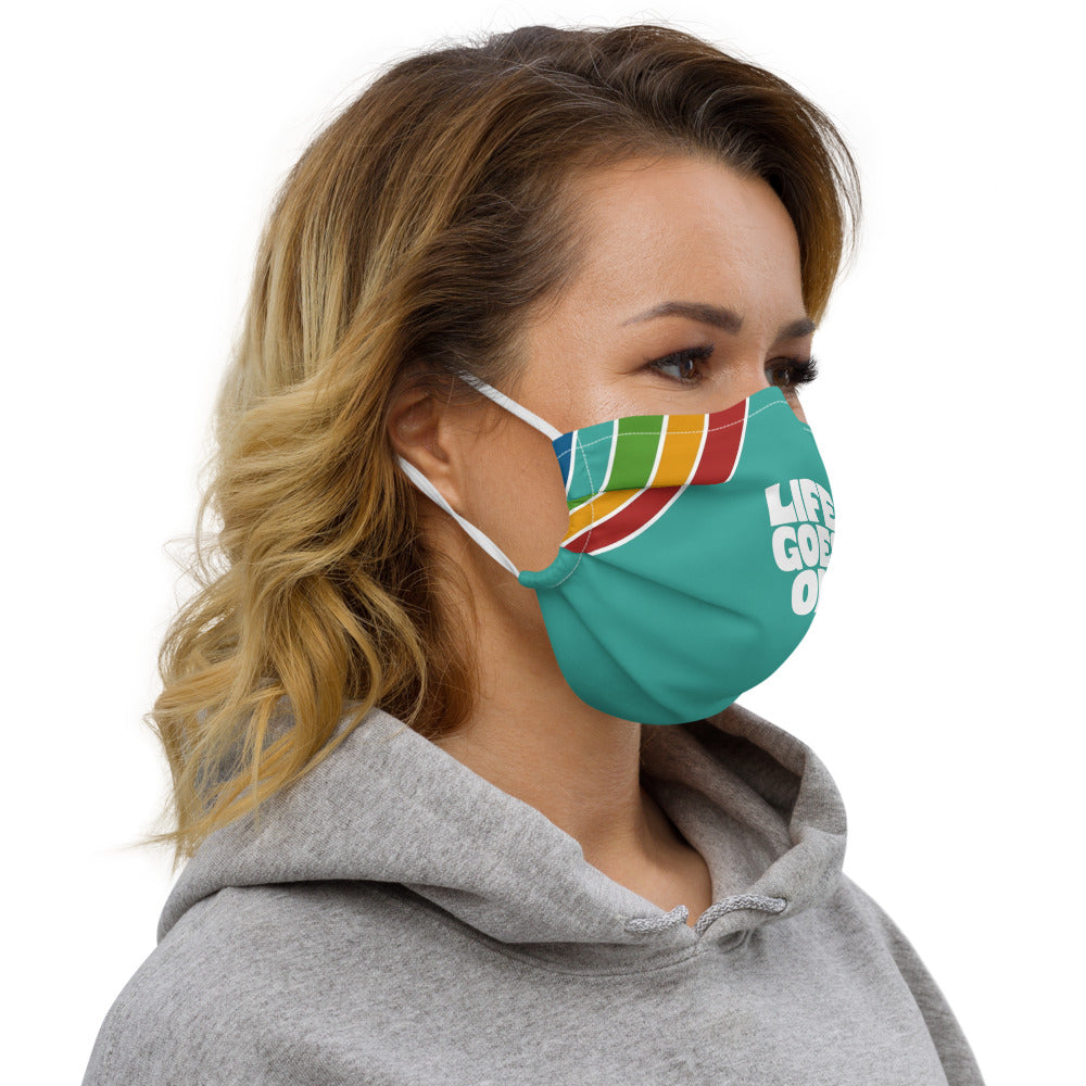 Life Goes On | Beatles Wisdom pleated face mask with filter pocket