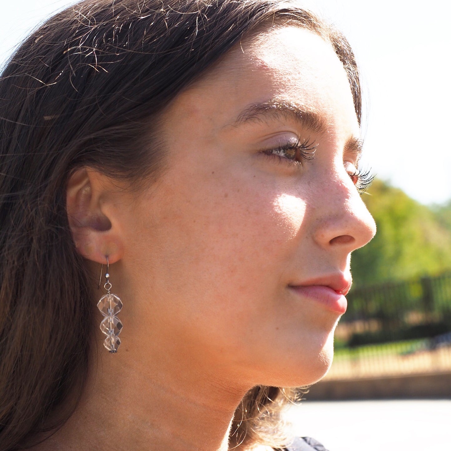 Reclaimed vintage crystal earrings