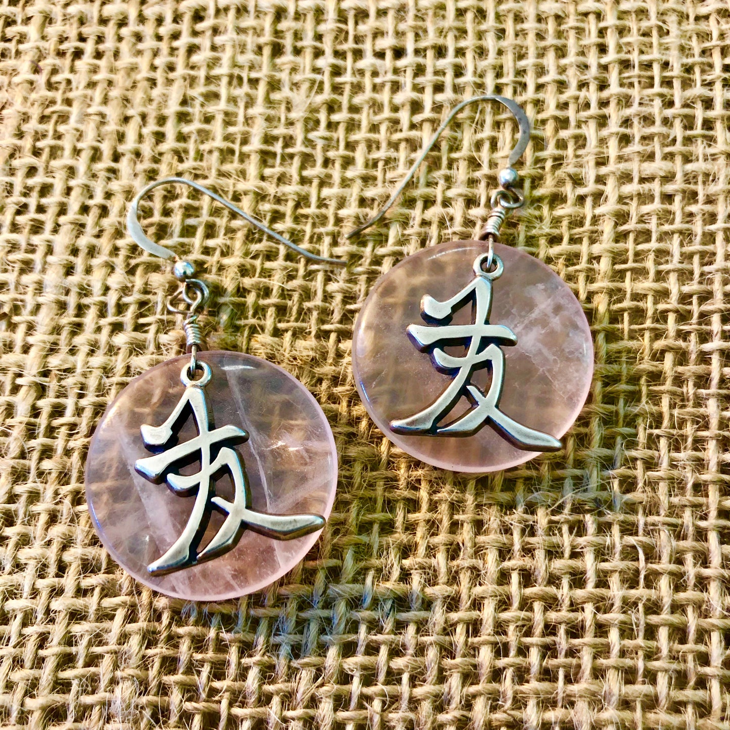 Rose quartz & silver