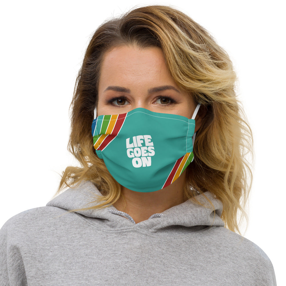 Life Goes On | Beatles Wisdom pleated face mask with filter pocket